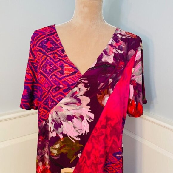 Soft Surroundings Rosario Floral Tropical Flowy Maxi Dress Large Petite - Picture 3 of 9